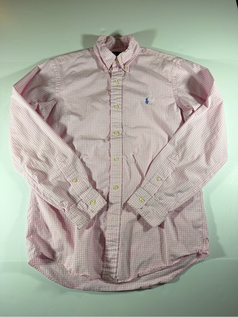 Ralph Lauren Light Pink Gingham Button-Down Shirt